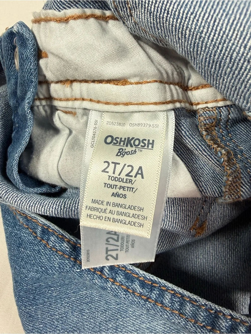 OSHKOSH B’GOSH Girls Floral Embroidered Denim Overalls 2T Cottagecore Western